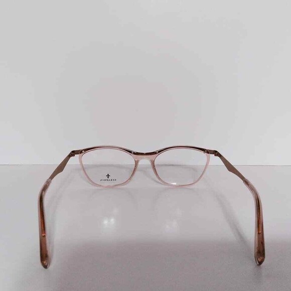 Women's Seraphin Rose Gold Designer Cat Eyeglasses Frames Handmade In Japan - Picture 4 of 5